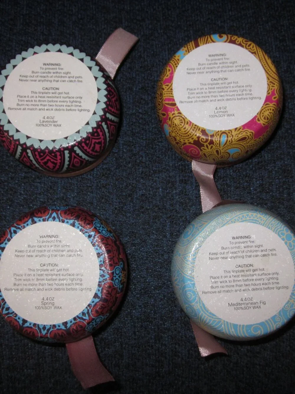 Soy Scented Candle Gift Box Set Enjoy Your Life 4 Piece